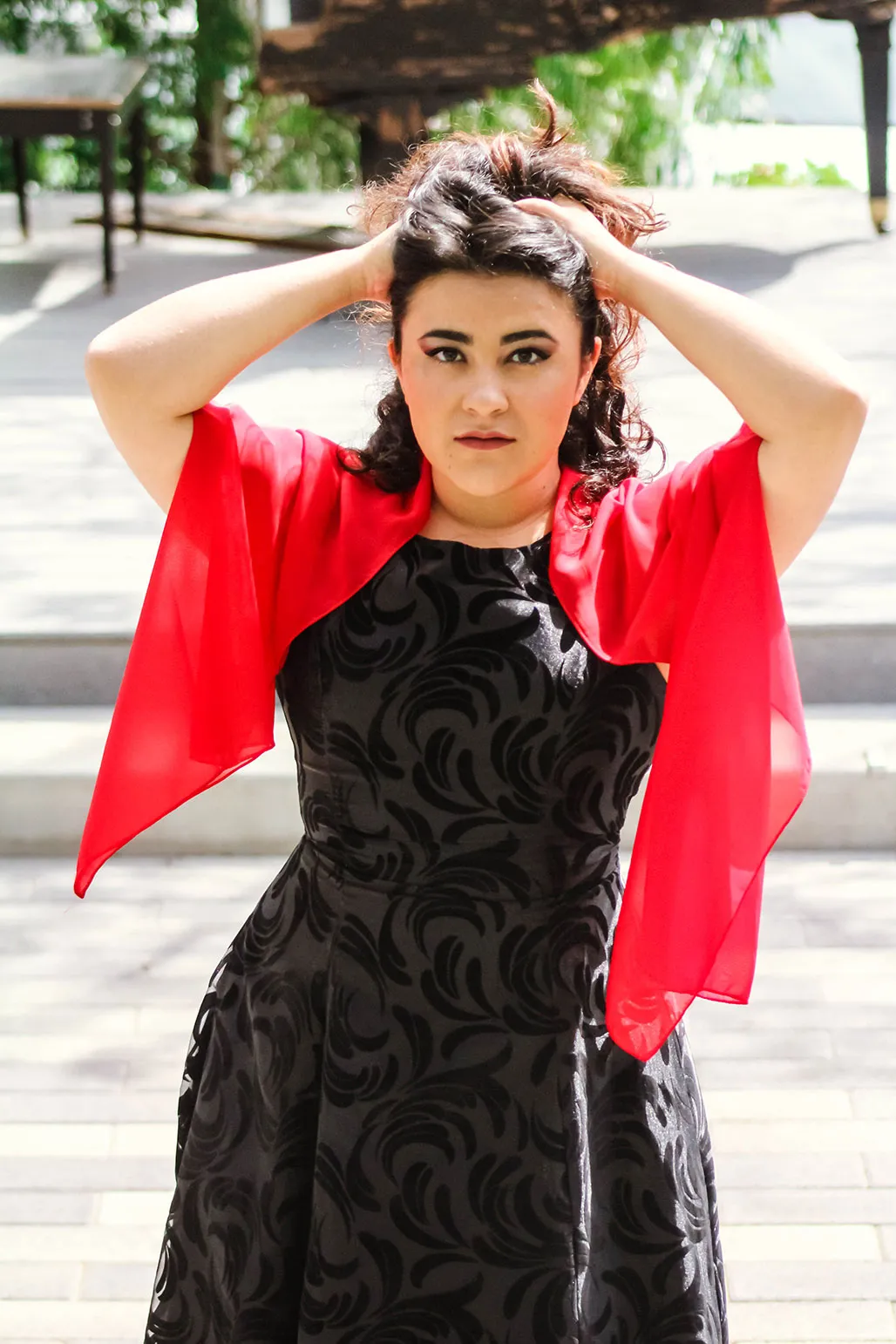 Susana Leiva | Red scarf portrait